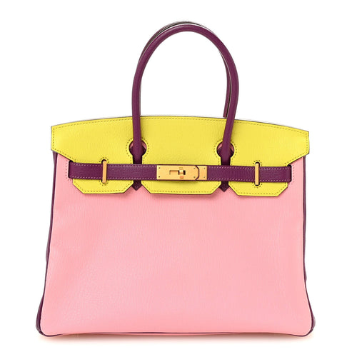 Chevre Mysore Horseshoe Birkin 30 Rose C Handbag