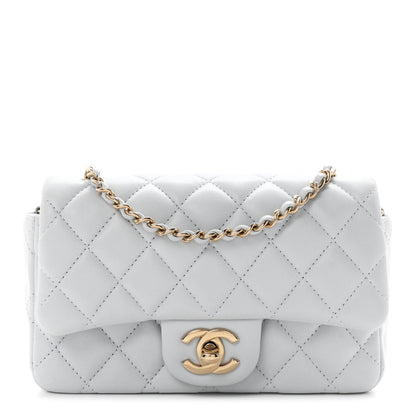 Mini Quilted Lambskin Flap Shoulder Bag - Tan