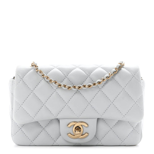Mini Quilted Lambskin Flap Shoulder Bag - Tan