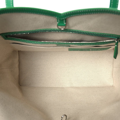Calfskin Canvas Tote Bag - Green