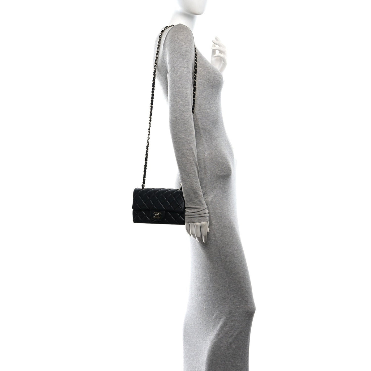 Mini Quilted Lambskin Flap Shoulder Bag - Tan