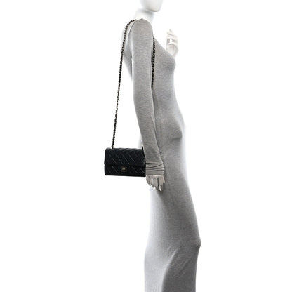 Mini Quilted Lambskin Flap Shoulder Bag - Tan