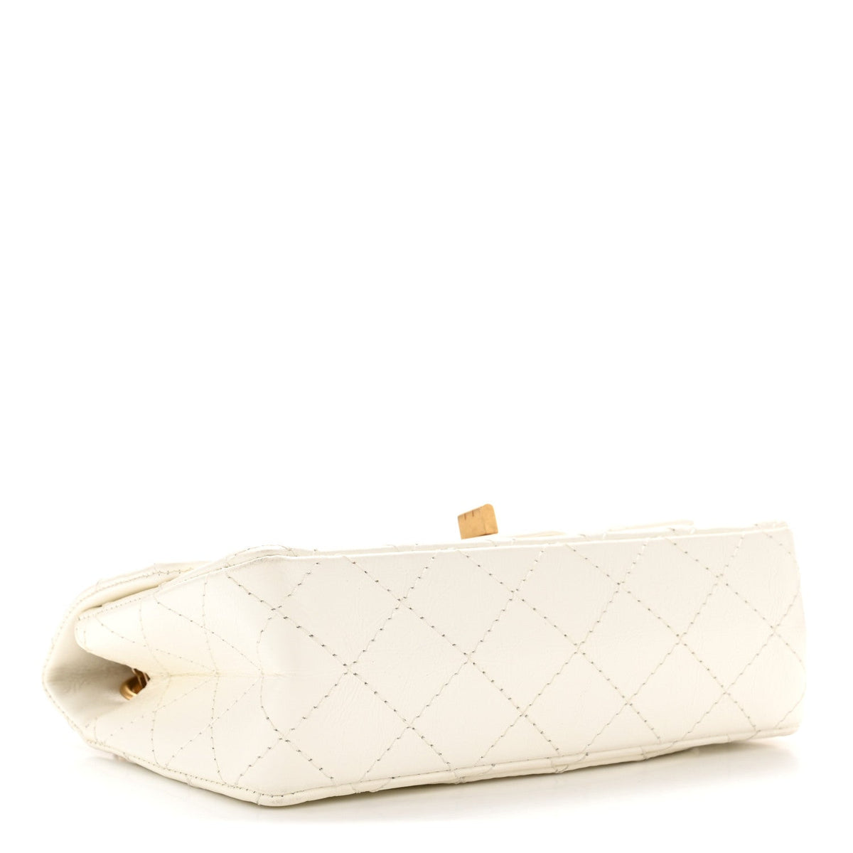 Mini Quilted Calfskin Flap Shoulder Bag - White
