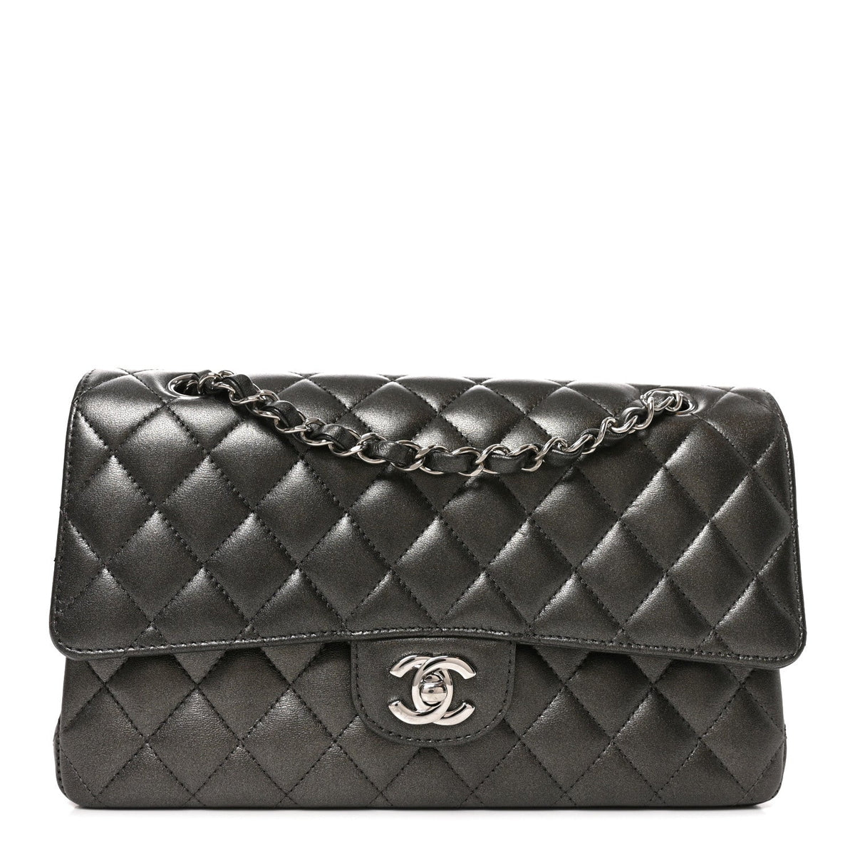 Medium Quilted Lambskin Flap Shoulder Bag