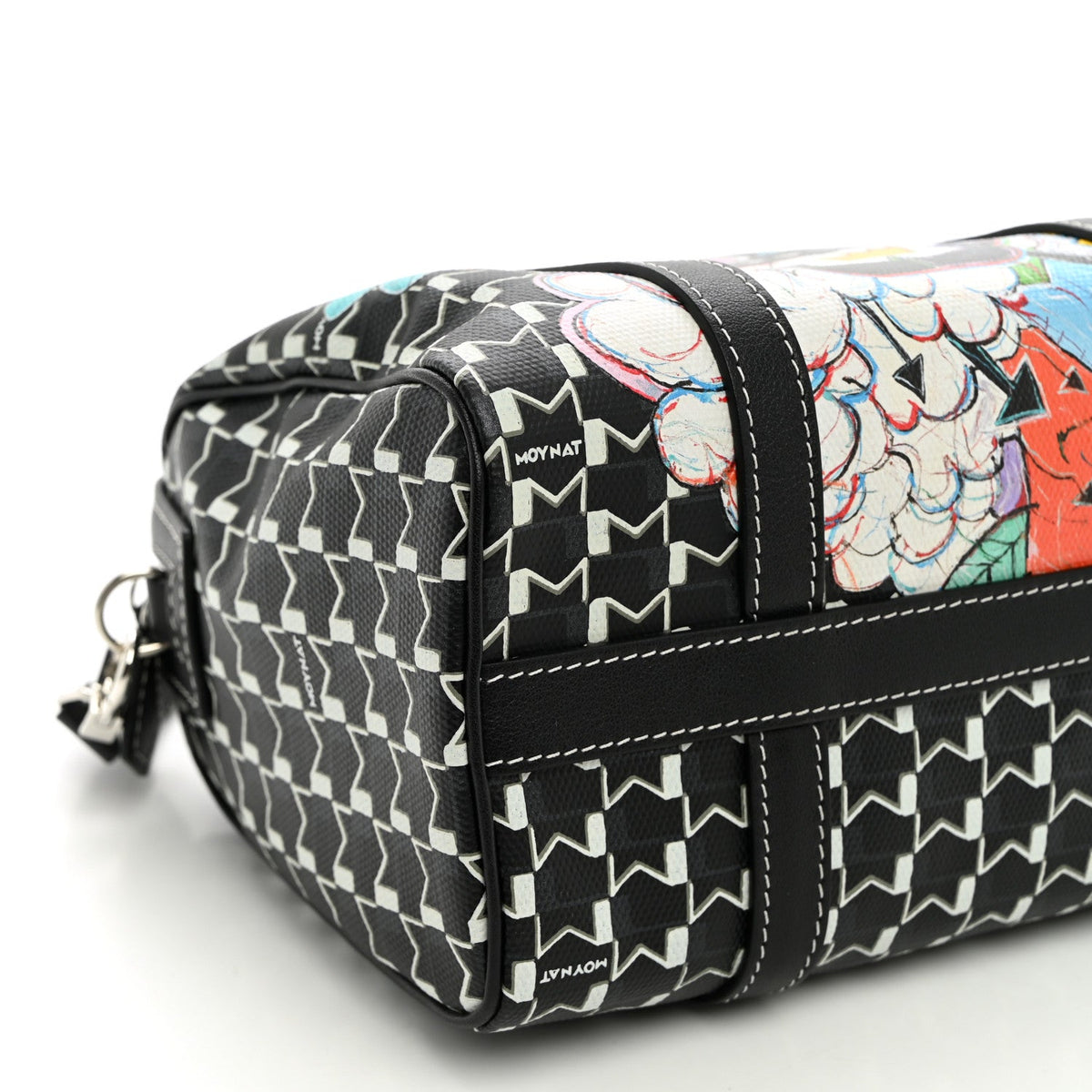 Calfskin Canvas Handbag - Black