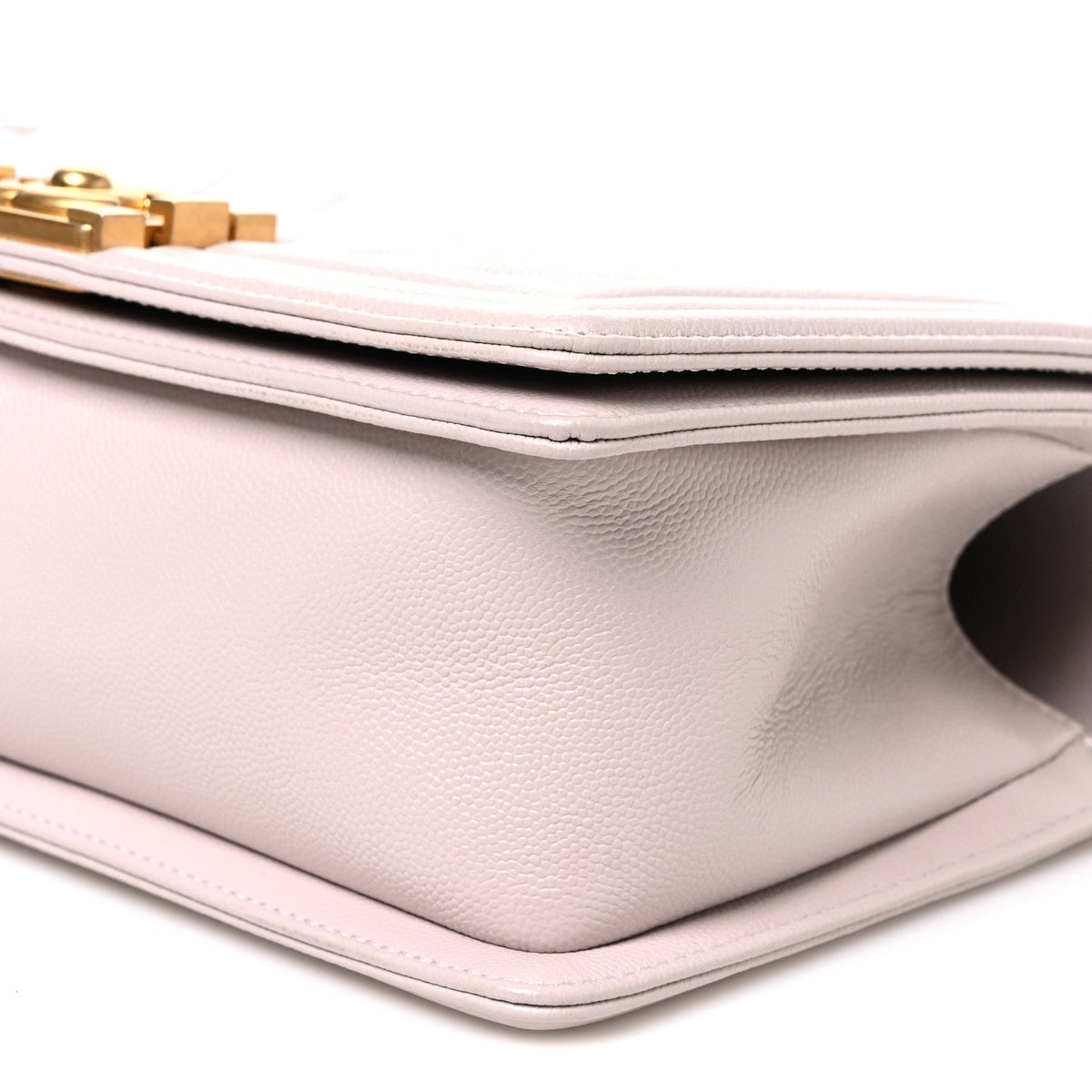 Medium Quilted Caviar Flap Shoulder Bag - Pink
