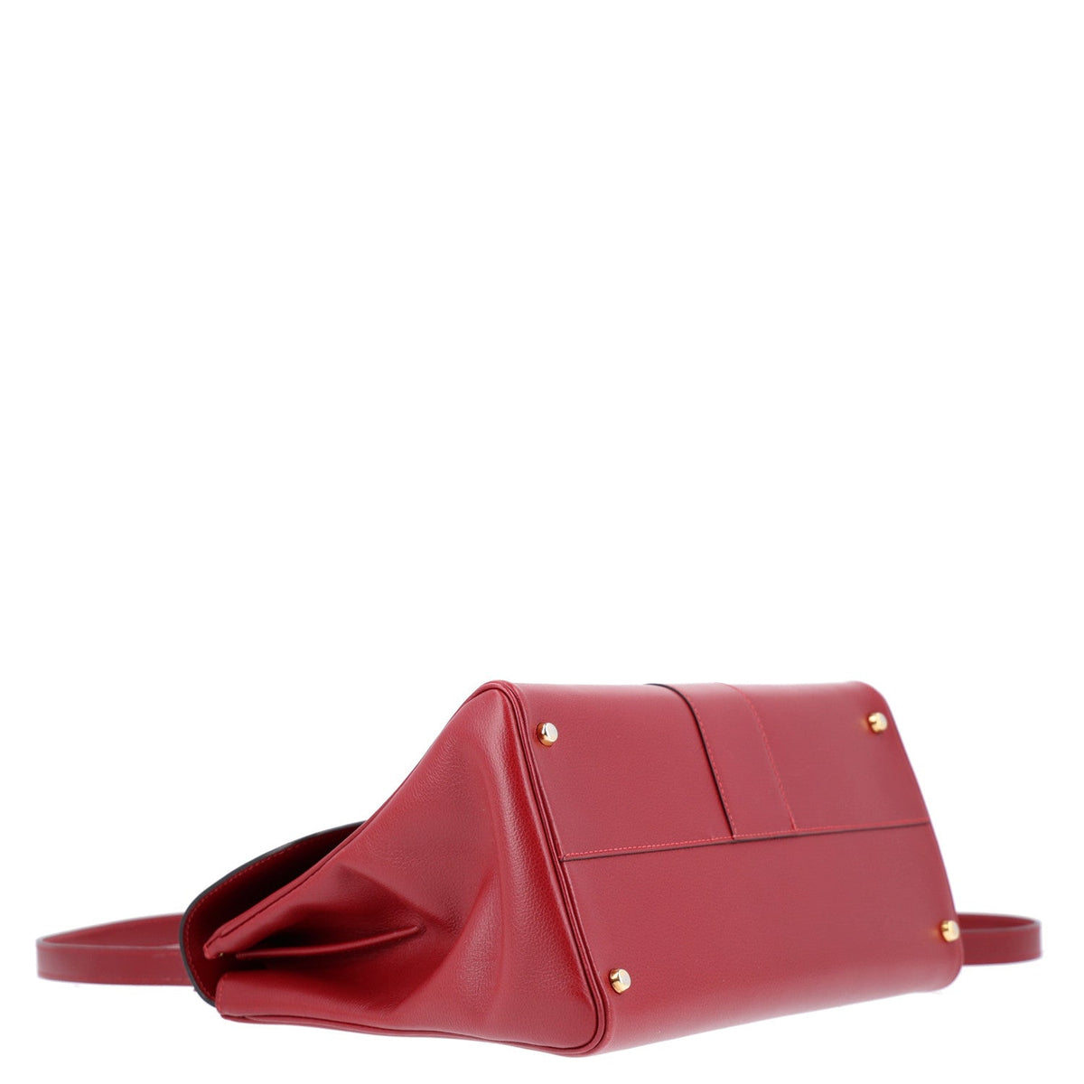 Calfskin Satchel Bag - Red