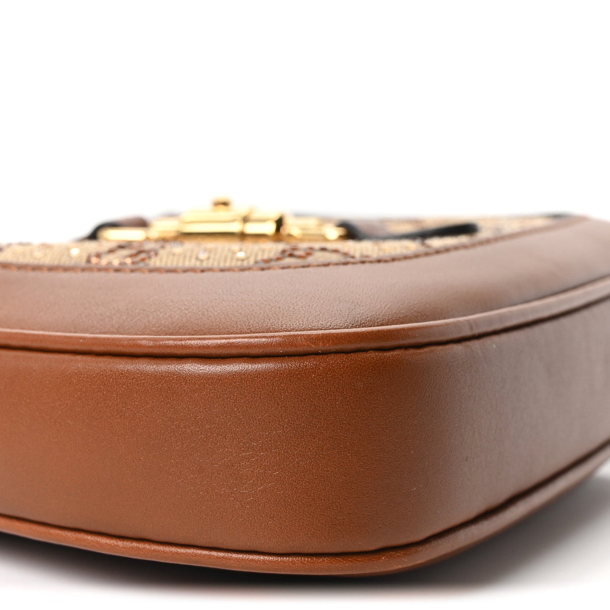 Mini Calfskin Canvas Hobo Bag