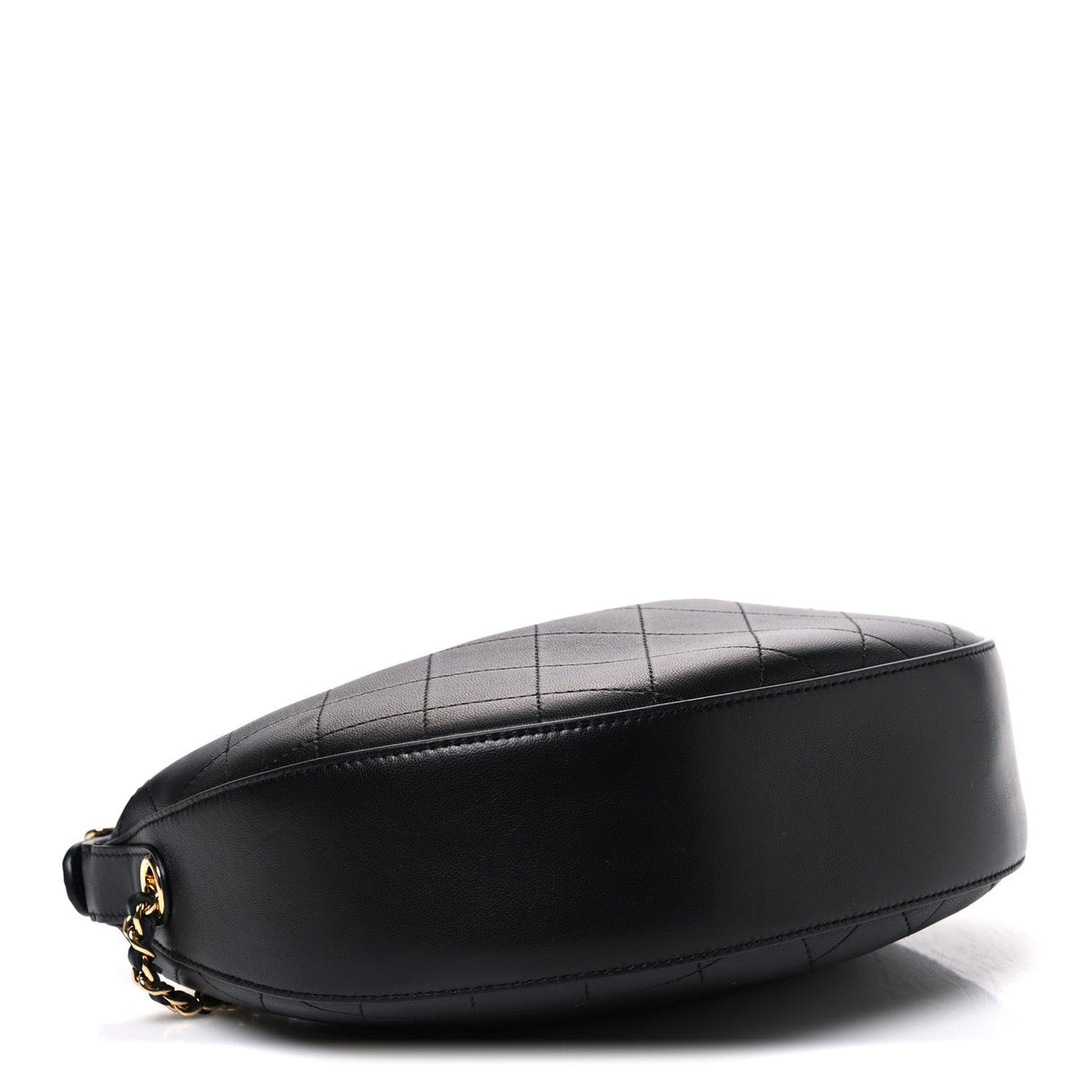 Quilted Lambskin Hobo Bag - Black
