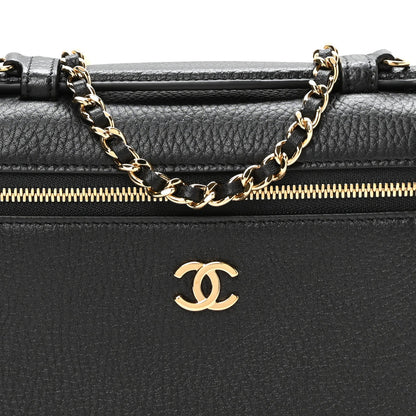 Small Calfskin Handbag - Black