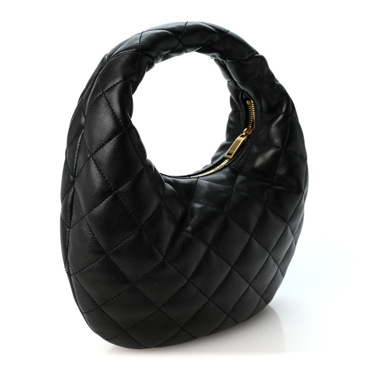 Quilted Lambskin Handbag - Black