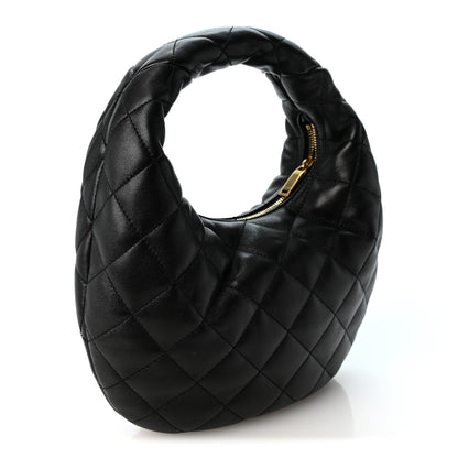 Quilted Lambskin Handbag - Black