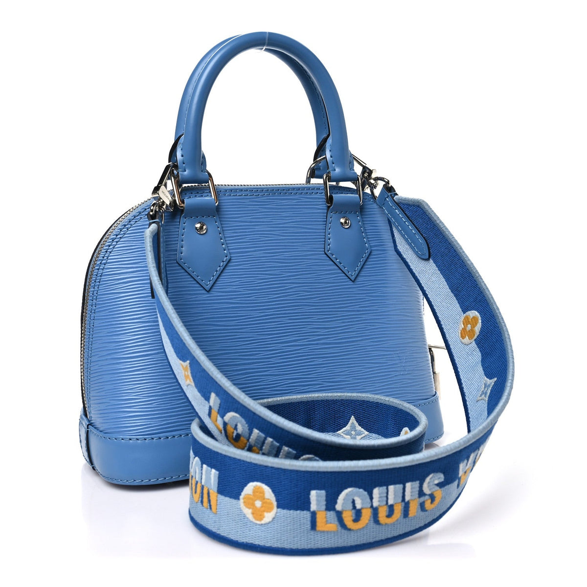 Epi Jacquard Alma Bb Bleuet Handbag