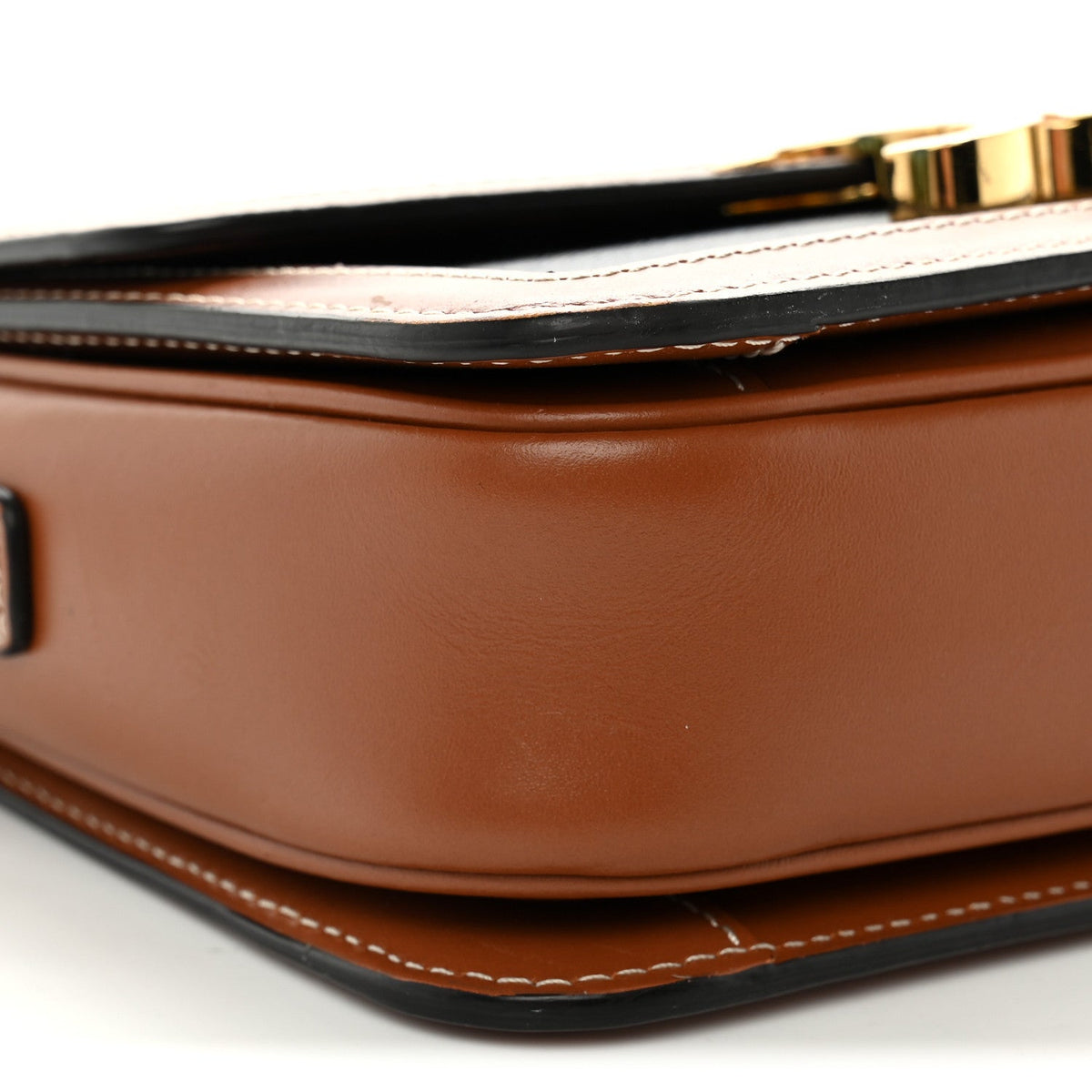 Calfskin Canvas Handbag - Tan