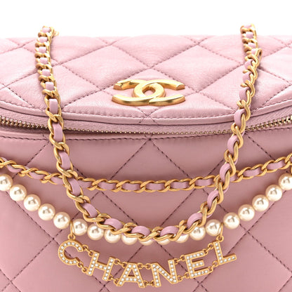 Quilted Lambskin Belt Bag - Pink