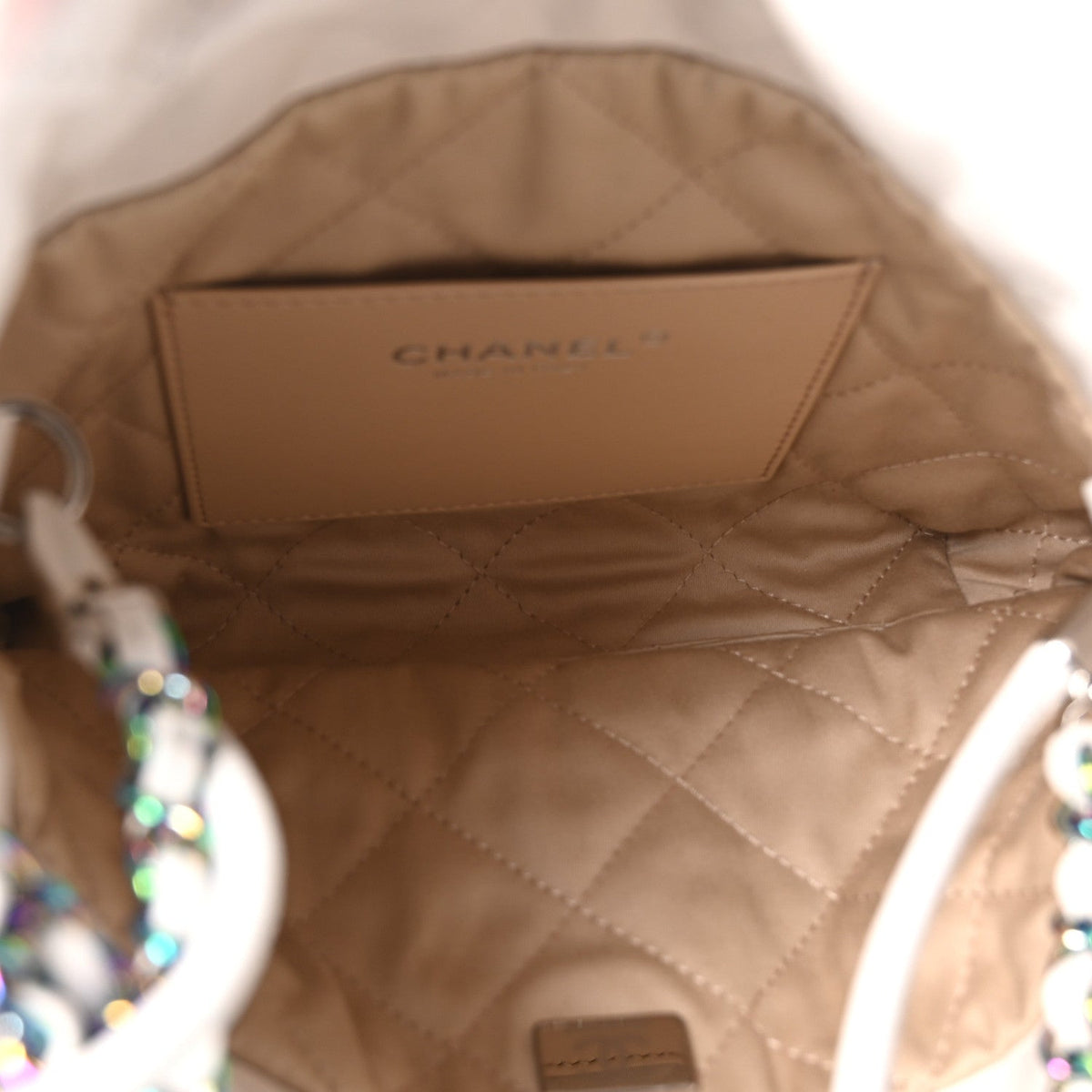 Mini Quilted Calfskin Handbag - White