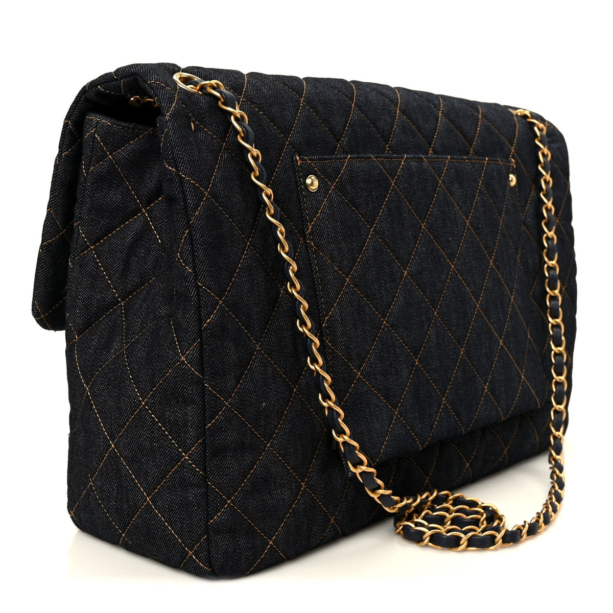 Quilted Flap Shoulder Bag - Blue