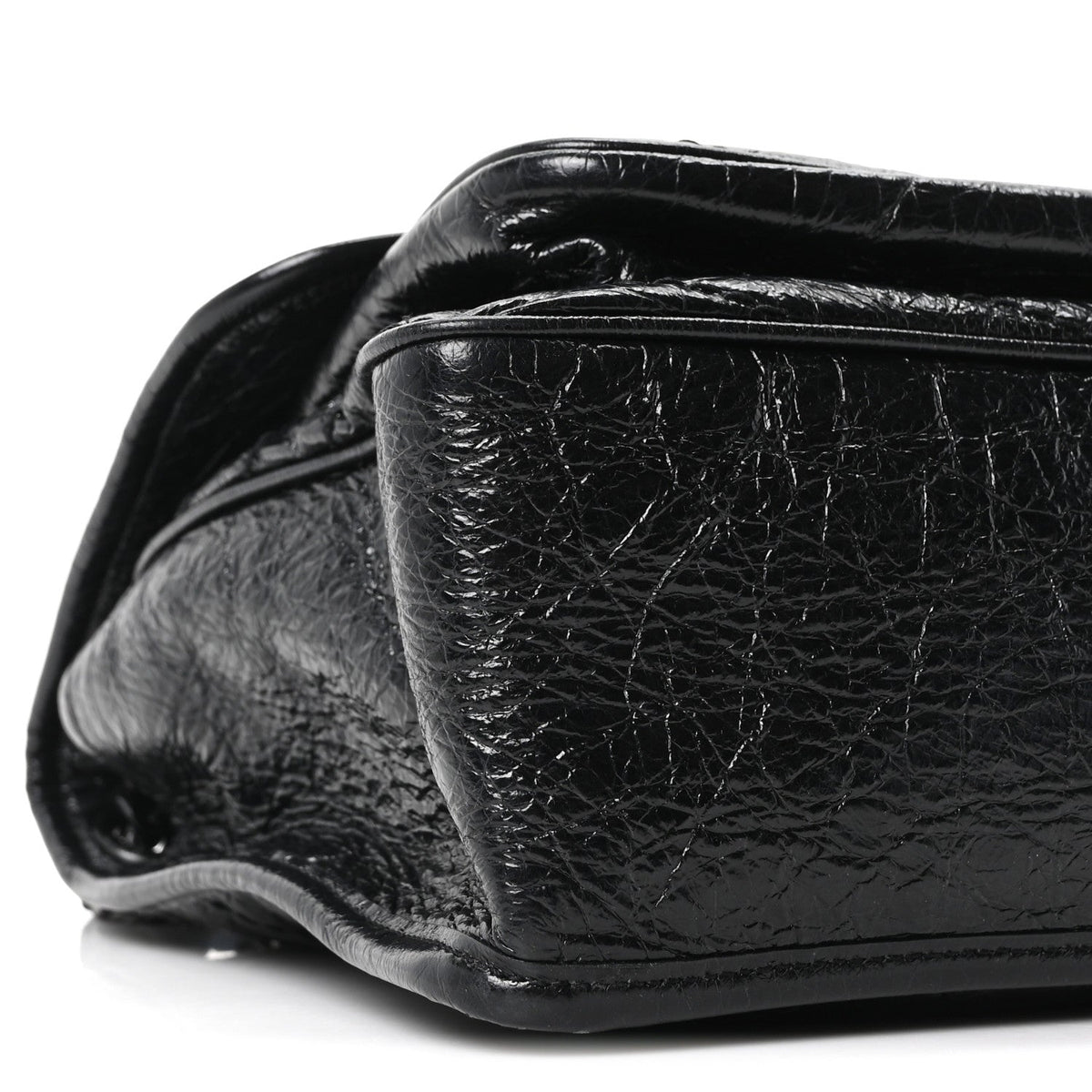 Medium Calfskin Satchel Bag - Black