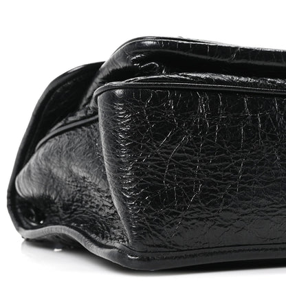 Medium Calfskin Satchel Bag - Black