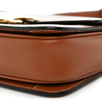 Calfskin Canvas Handbag - Tan