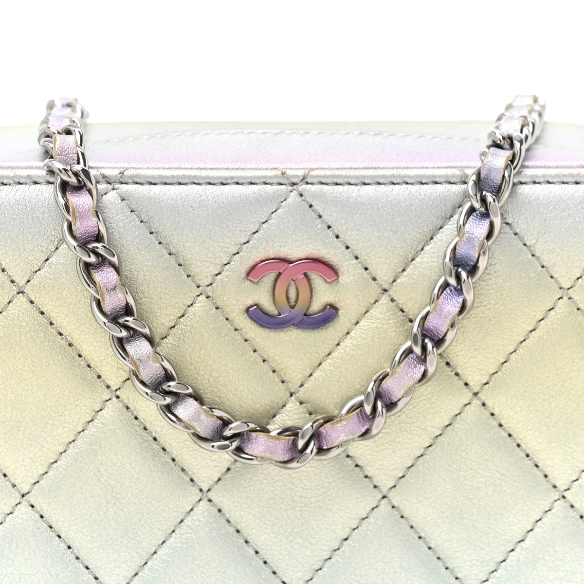 Quilted Calfskin Crossbody Bag - Blue