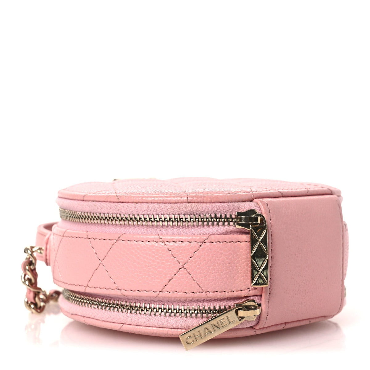 Quilted Caviar Handbag - Pink