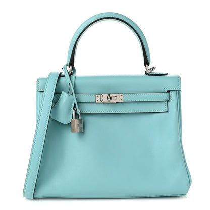 Swift Kelly Retourne 25 Bleu Atoll Handbag