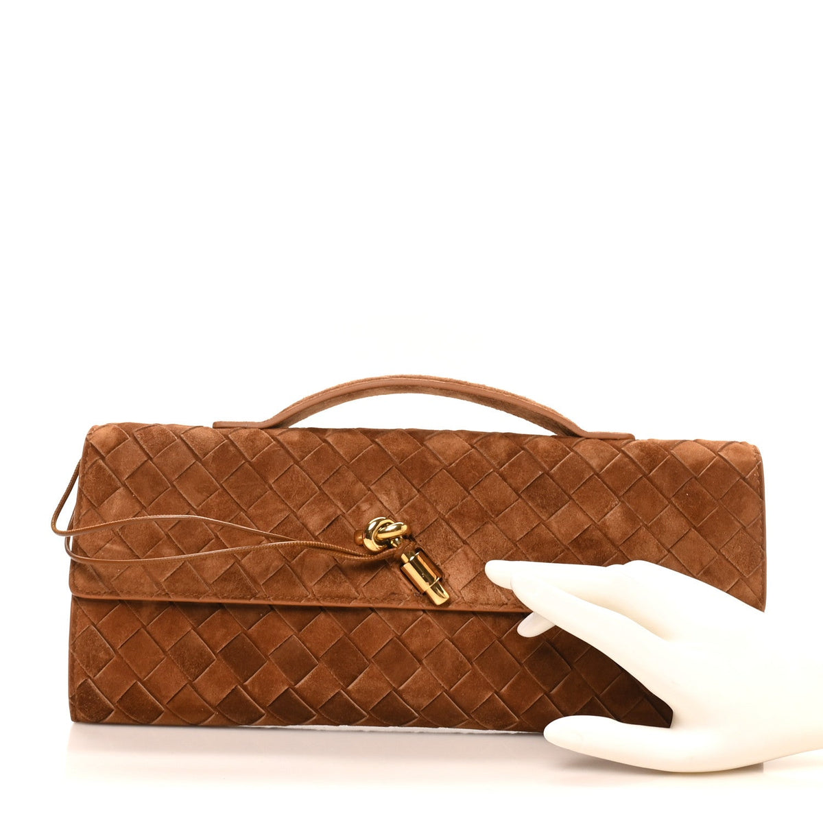 Suede Clutch Bag