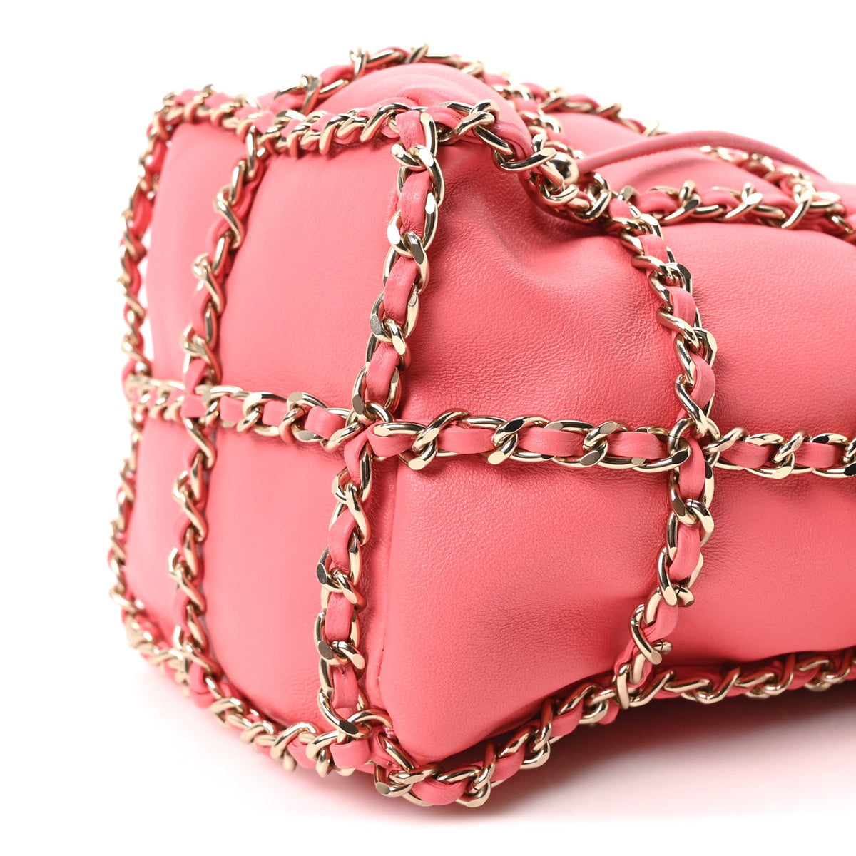 Lambskin Bucket Bag - Pink