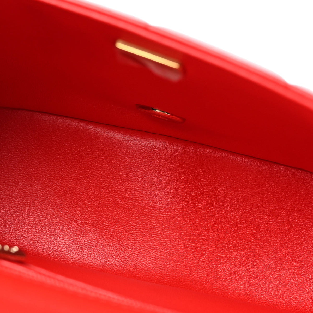 Mini Quilted Lambskin Flap Shoulder Bag - Red
