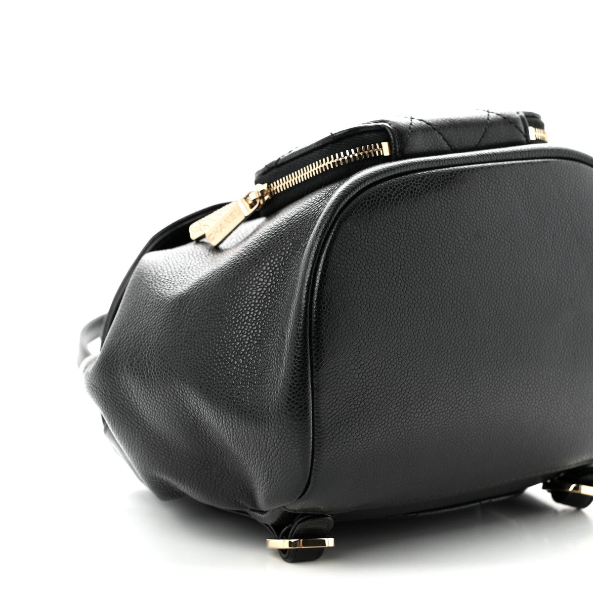 Mini Quilted Caviar Backpack - Black