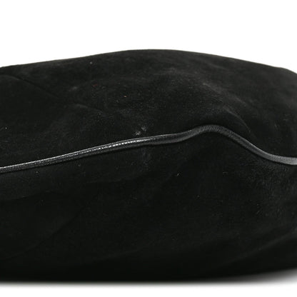 Suede Hobo Bag - Black
