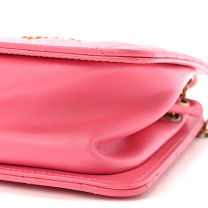 Small Quilted Calfskin Tote Bag - Pink