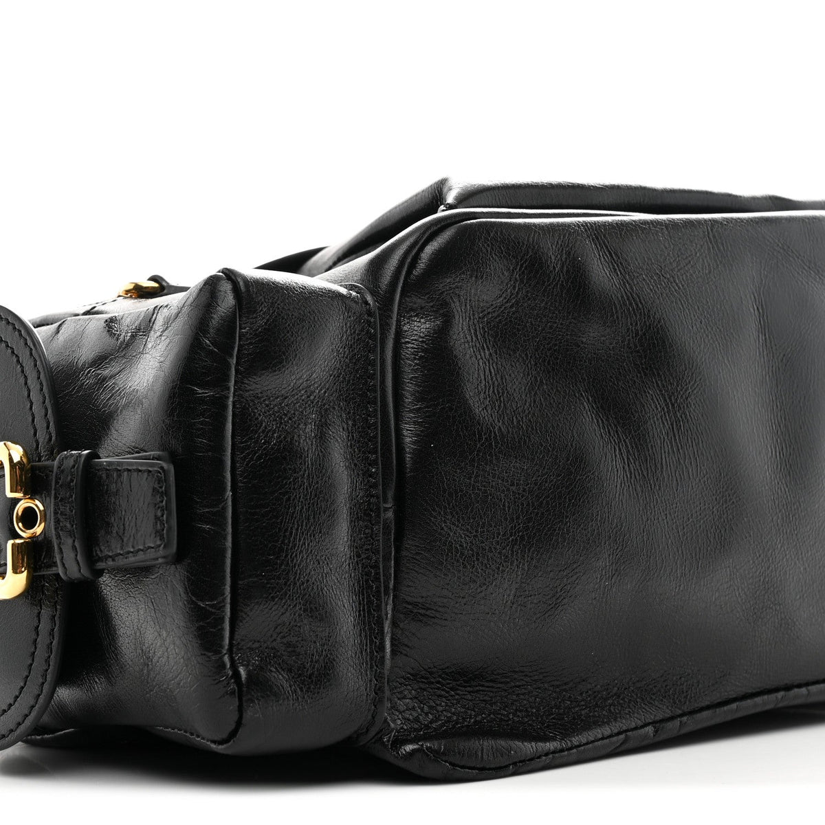 Medium Calfskin Crossbody Bag - Black
