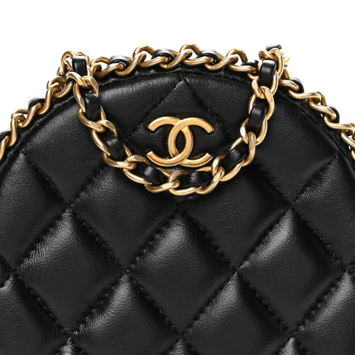 Quilted Lambskin Clutch Bag - Black