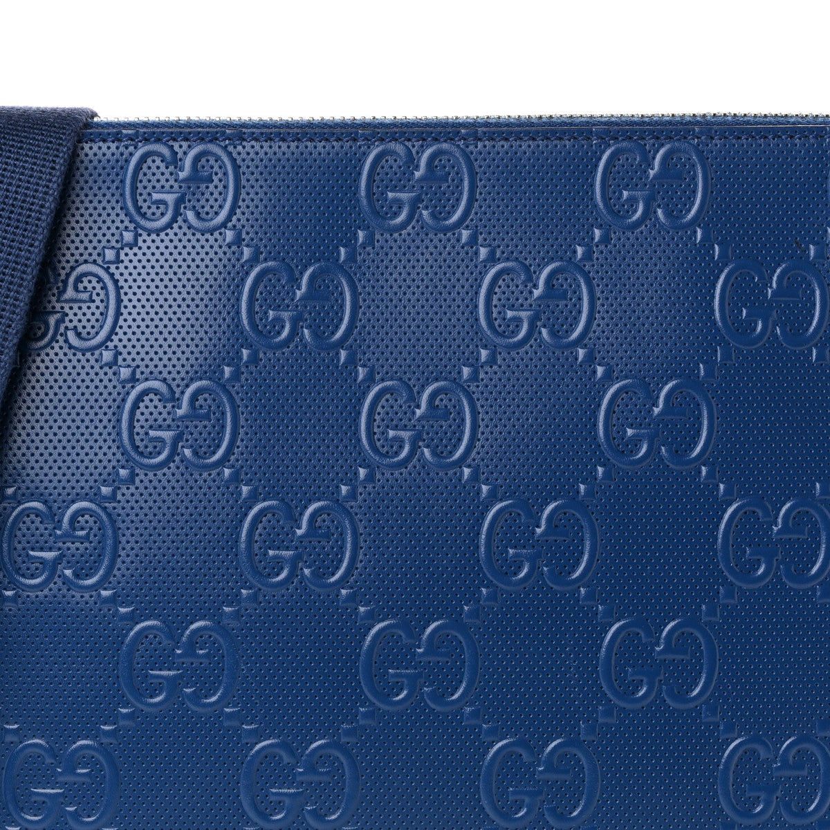 Medium Calfskin Pouch - Blue