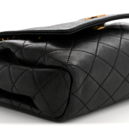 Mini Quilted Lambskin Handbag - Black