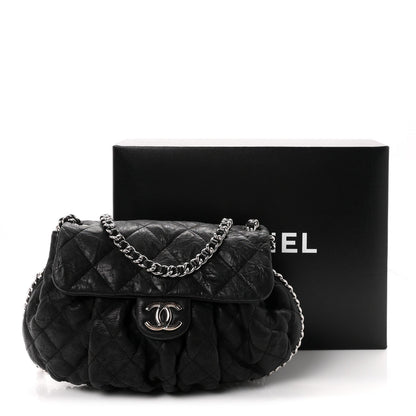 Medium Quilted Lambskin Handbag - Black