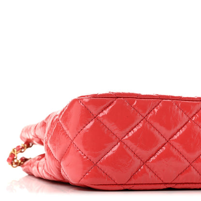 Quilted Calfskin Hobo Bag - Red