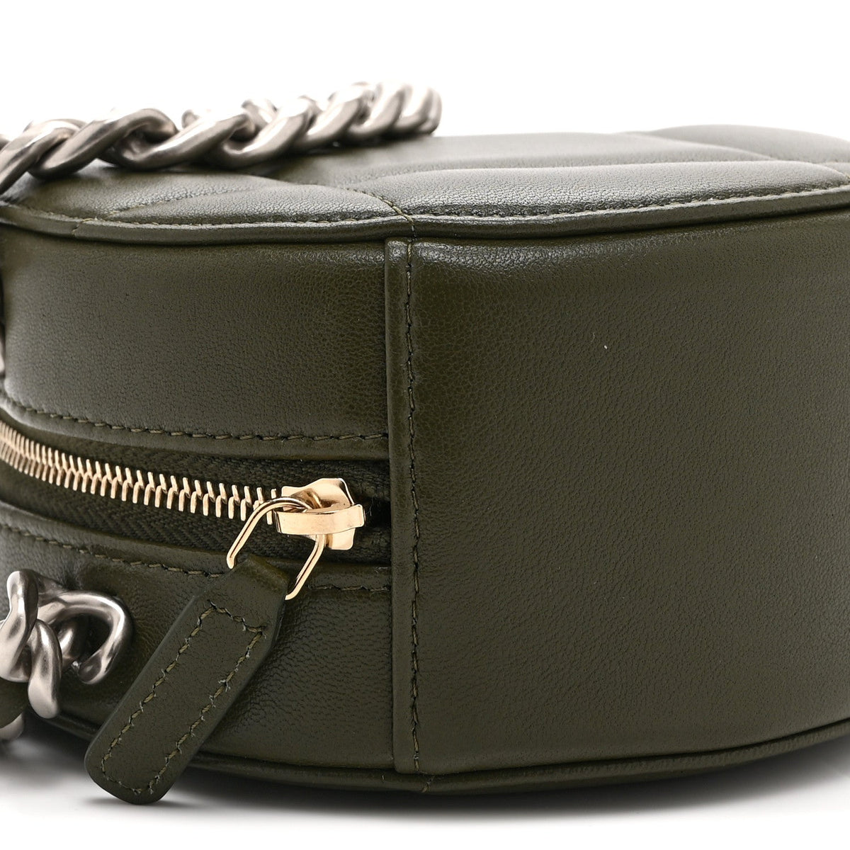 Quilted Lambskin Clutch Bag - Green