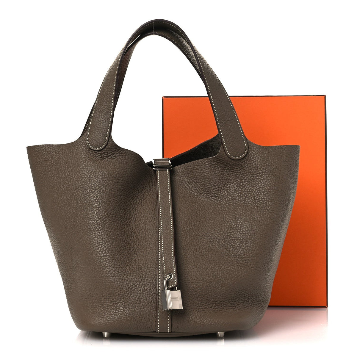 Taurillon Clemence Picotin Lock Mm Etoup Handbag
