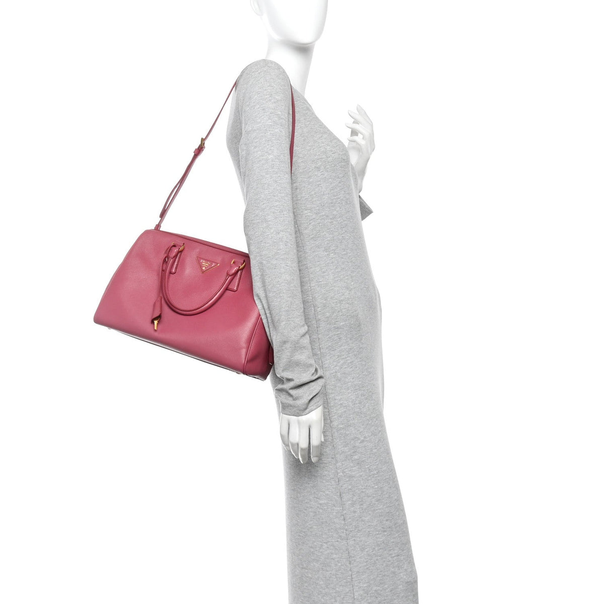 Saffiano Lux Bowler Peonia Handbag