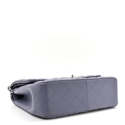 Quilted Lambskin Flap Shoulder Bag - Purple