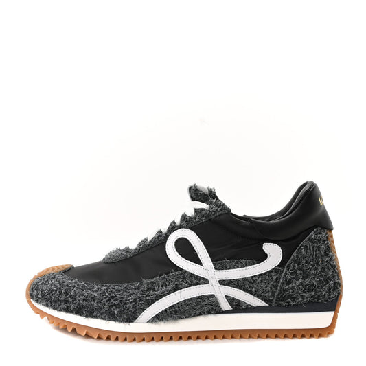 Loewebrushed Suede Nylon Flow Runners Sneakers Raw Denim