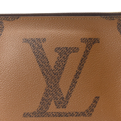 Reverse Monogram Giant Double Zip Pochet Handbag