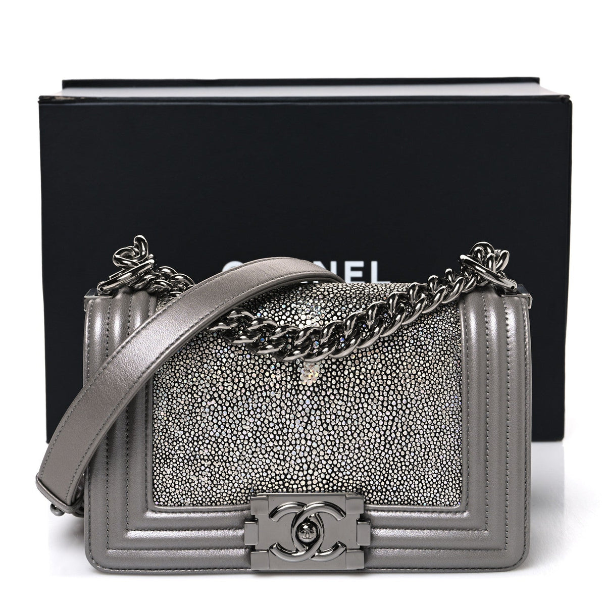 Small Flap Shoulder Bag - Gray