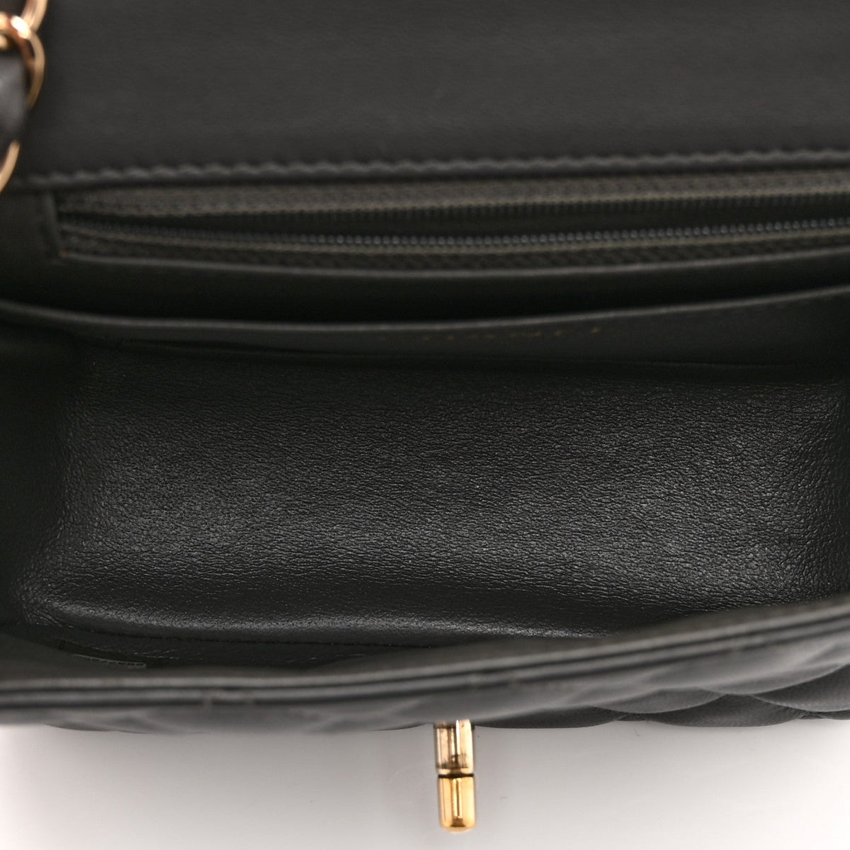 Mini Quilted Lambskin Flap Shoulder Bag - Grey