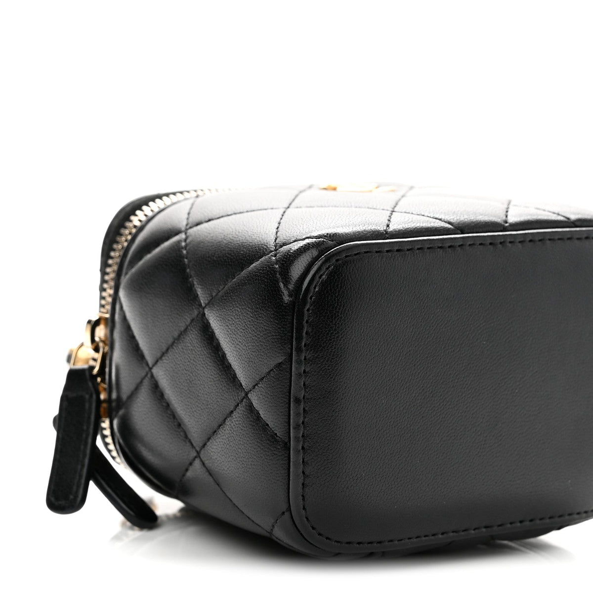 Mini Quilted Lambskin Handbag - Black