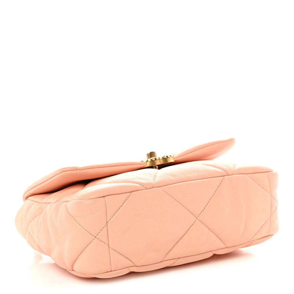 Medium Quilted Goatskin Flap Shoulder Bag - Pink
