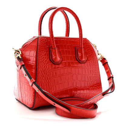 Mini Calfskin Handbag - Red
